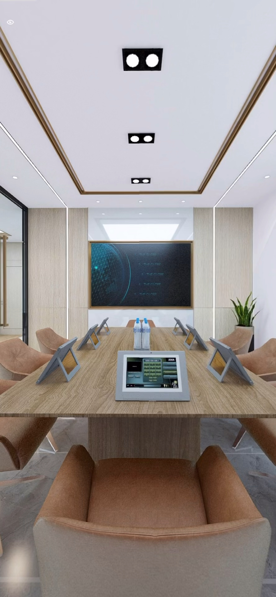 办公室装修#小型会议室这样装修设计,接待客户感觉公司特别实力!