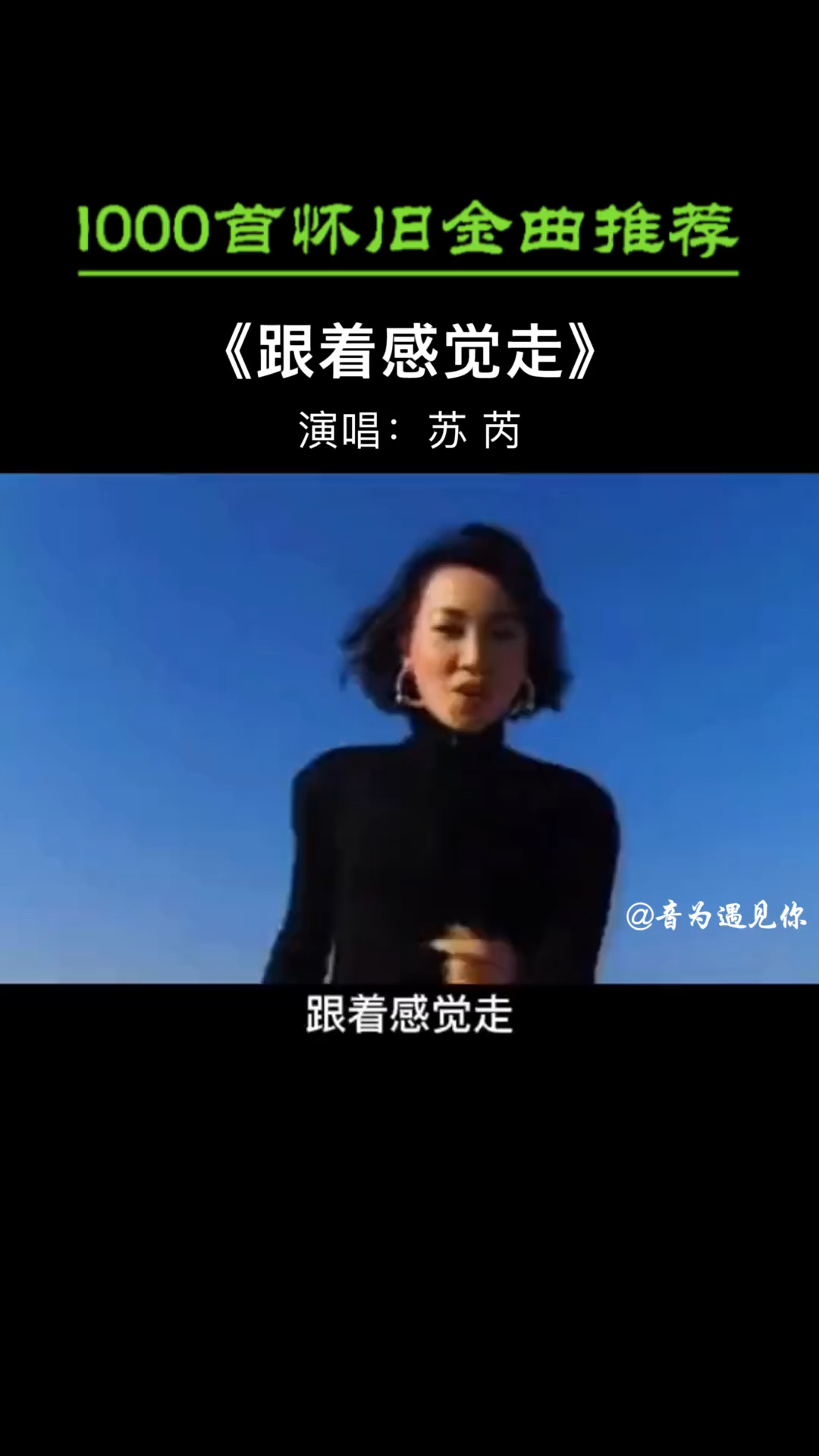经典老歌苏芮的一首跟着感觉走当年红遍全国脍炙人口的经典之作