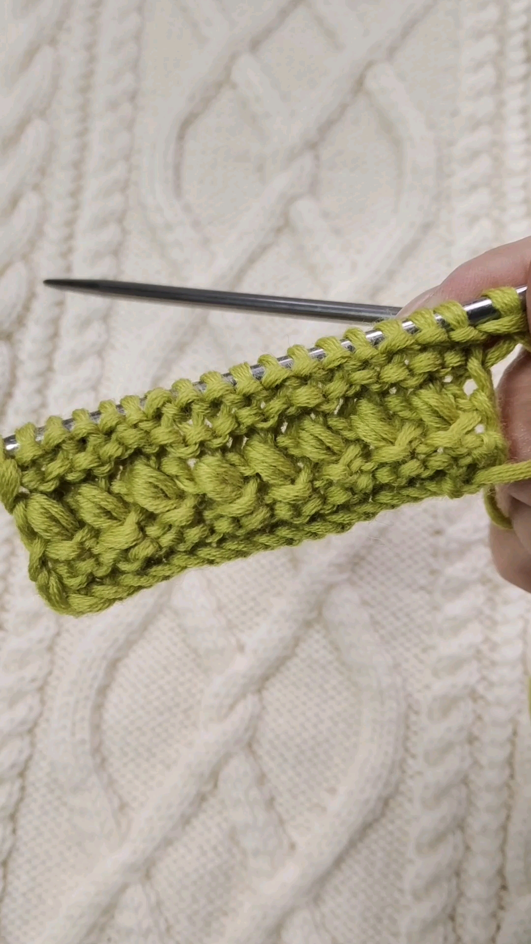 纯手工编织毛衣颗粒花边编织教程适合女士毛衣和套装毛衣衣边编织