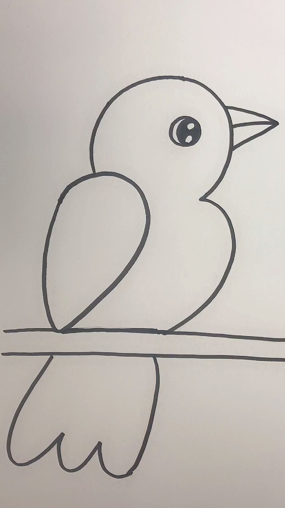 画画原来如此简单#2和3画小鸟