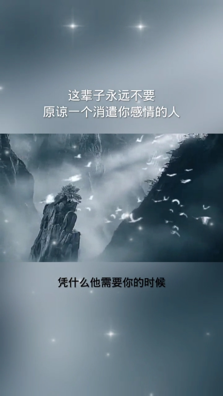 情感这辈子永远不要原谅一个消遣你感情的人