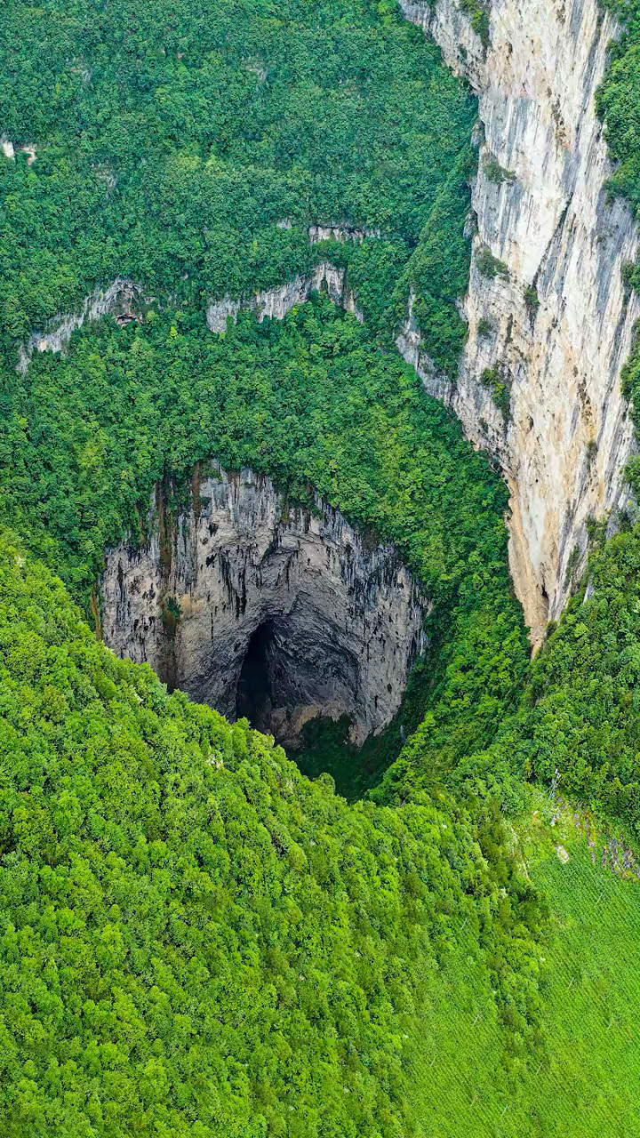 重庆奉节的小寨天坑,堪称"世界上最大的坑",每天夜里都会传来不知名的