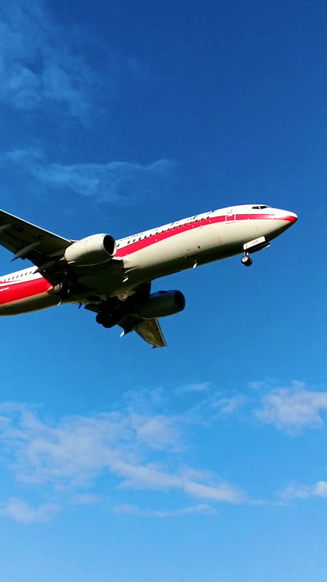 飞机#手机实拍上海航空降落瞬间,全国为数不多可以这样子看飞机的