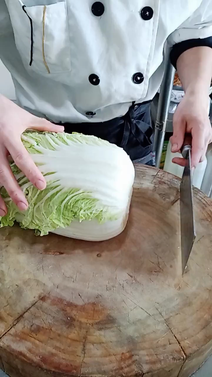 白菜片切法