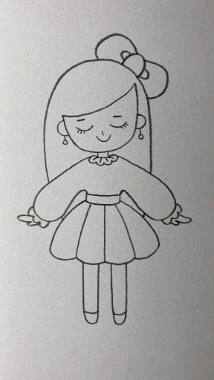 画画原来如此简单#画小女生