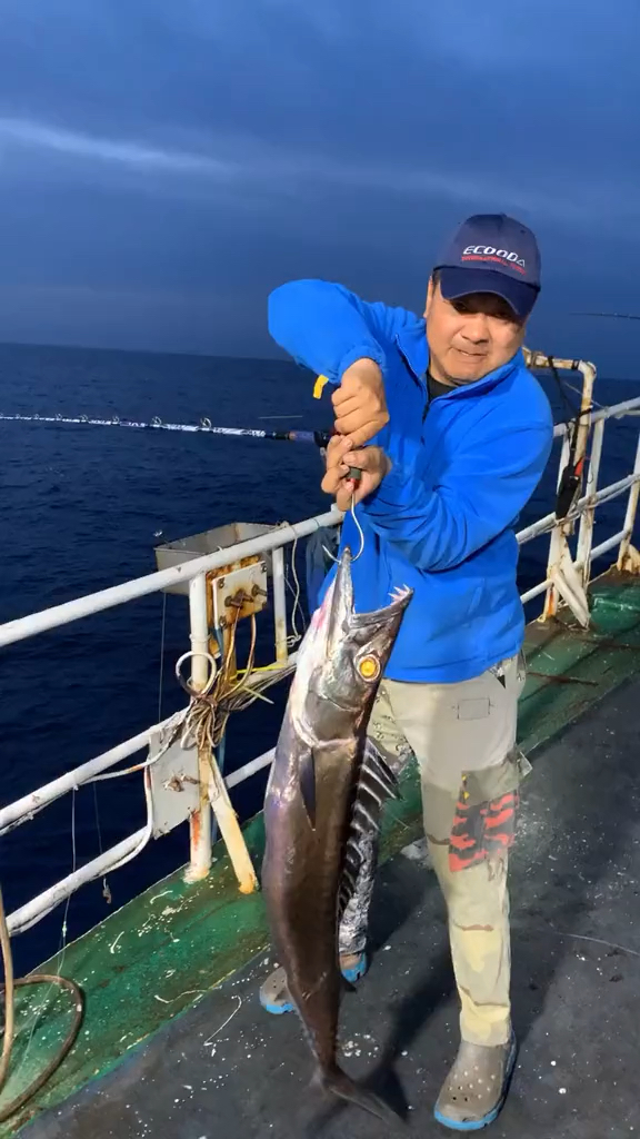 户外抓鱼#这到底是带鱼还是海狼?