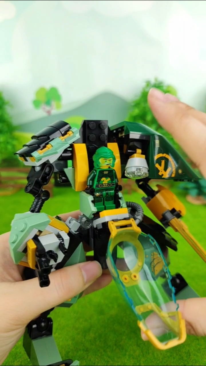 巧克力兔#乐高71750-劳埃德水下机甲,机甲的座舱还能打开,真是太帅了