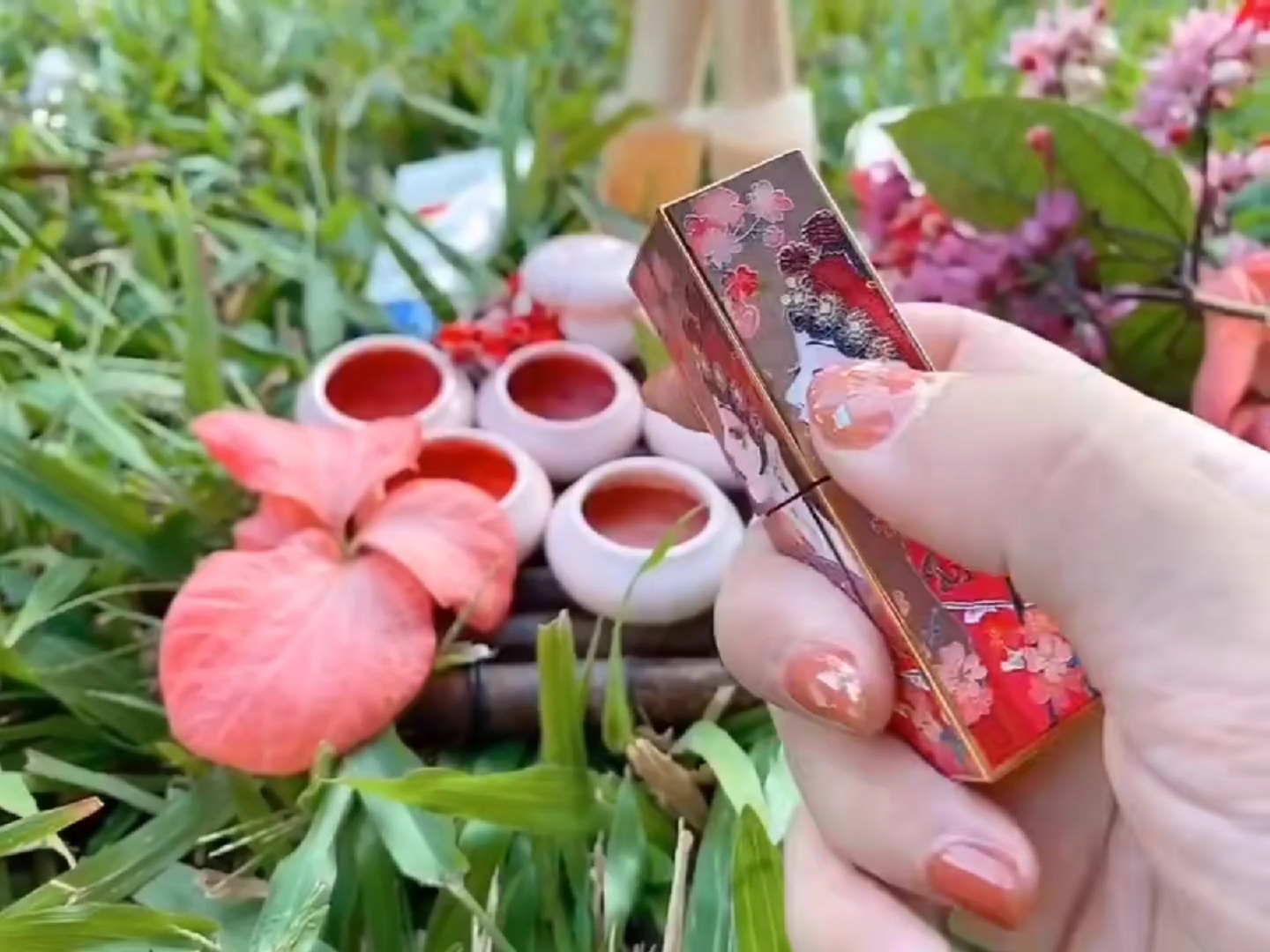 古风#野外来一个美美哒口脂