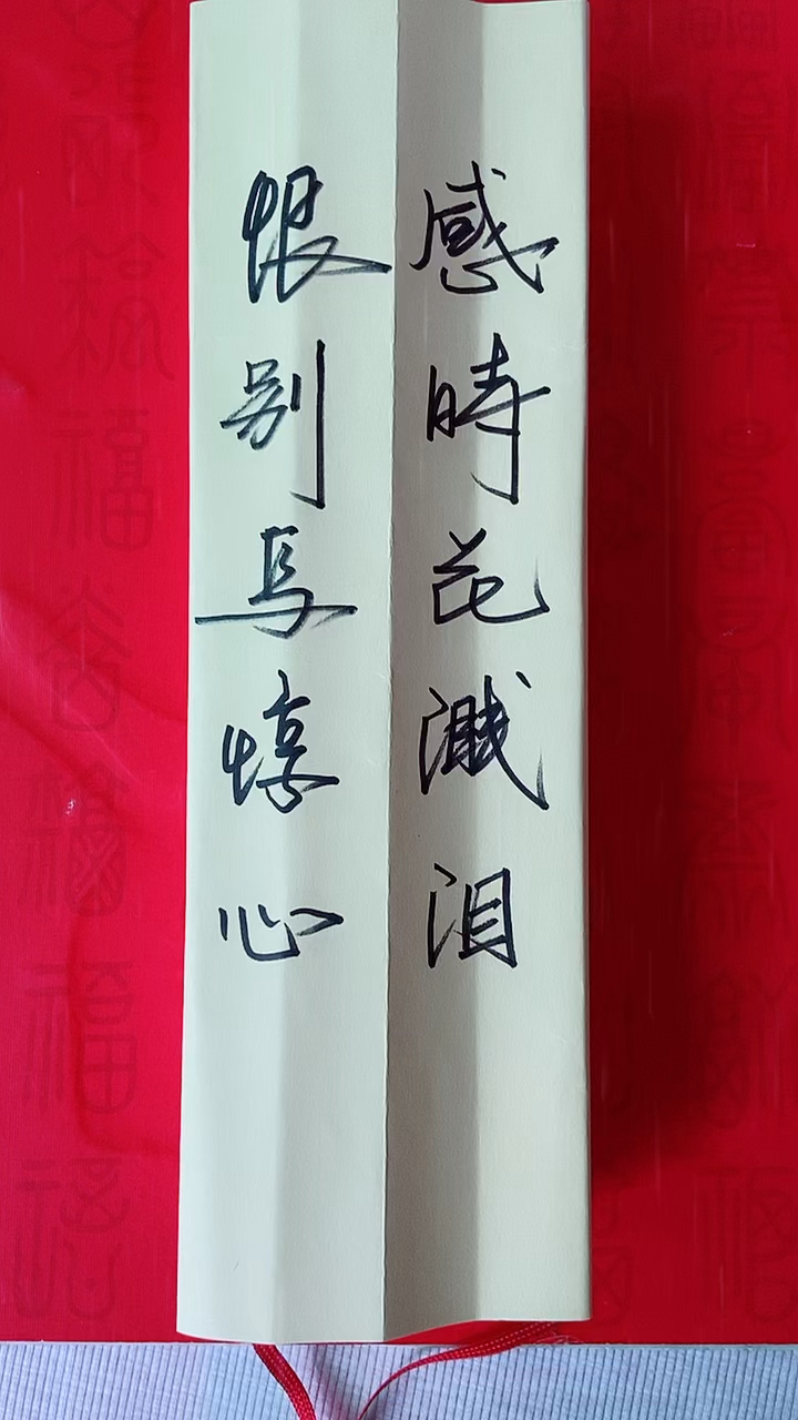 写字是一种生活感时花溅泪恨别鸟惊心