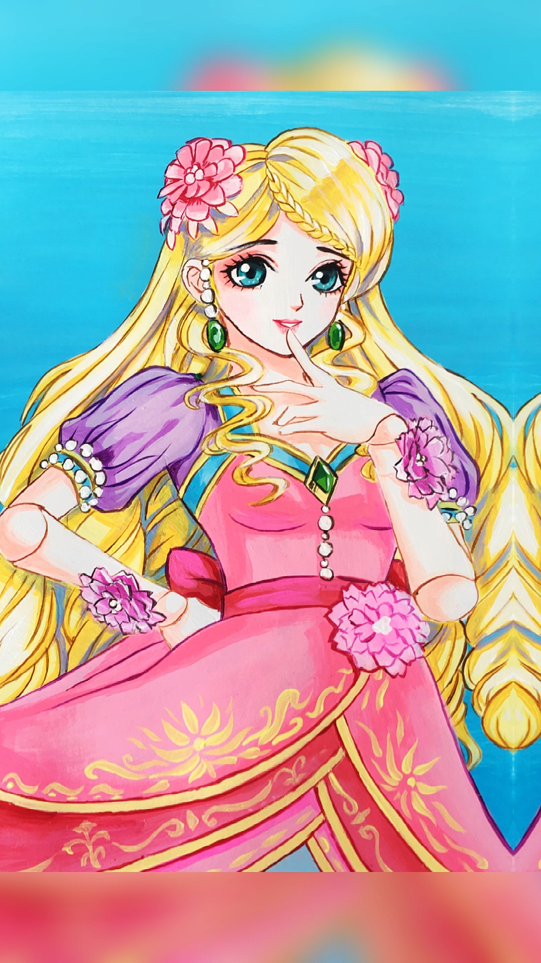 全民最牛手艺人#爸爸画的灵公主vs我画的灵公主-度小视