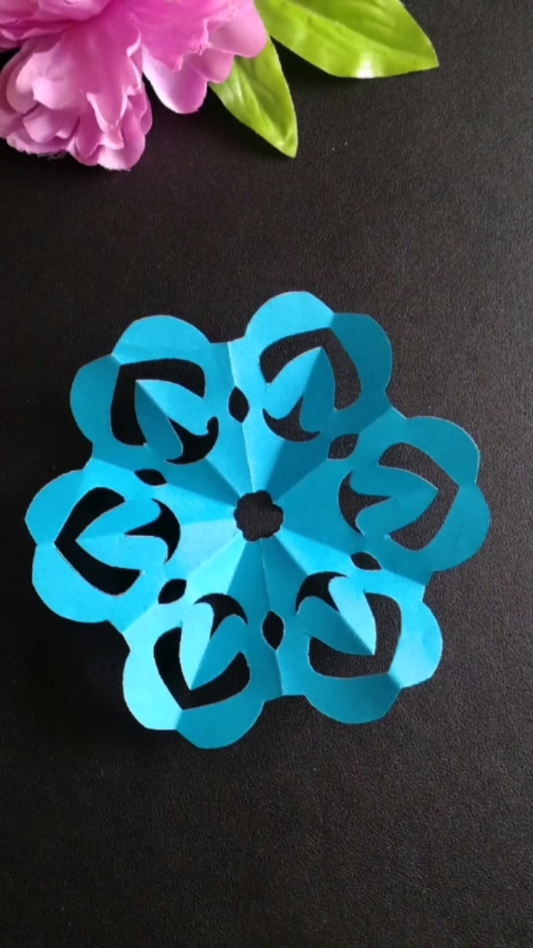 剪纸#儿童手工剪纸六角花.