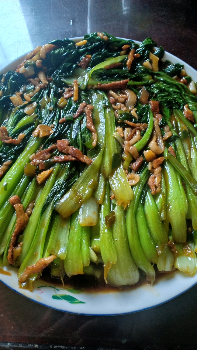 肉丝扒油菜