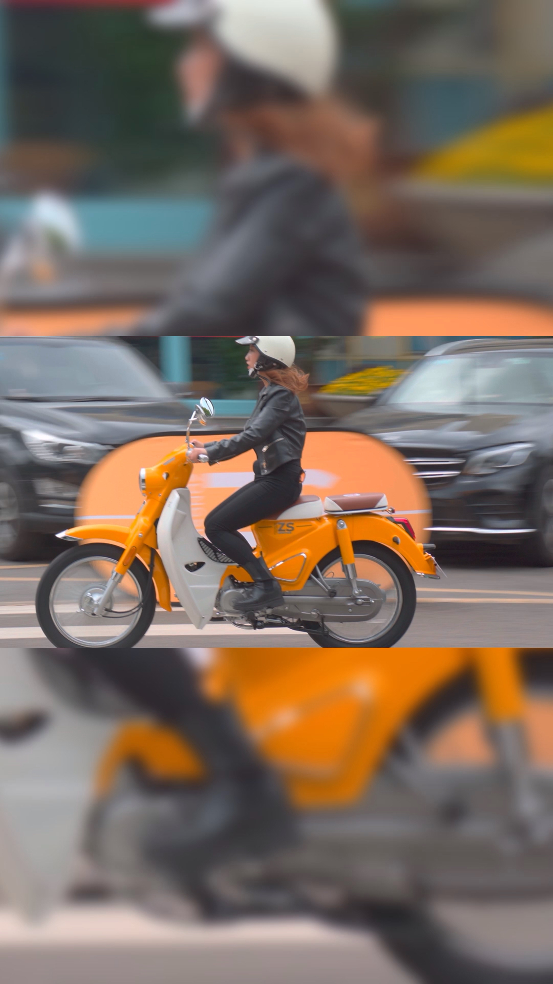 摩托车#小姐姐骑这小弯梁摩托好看吗?-度小视