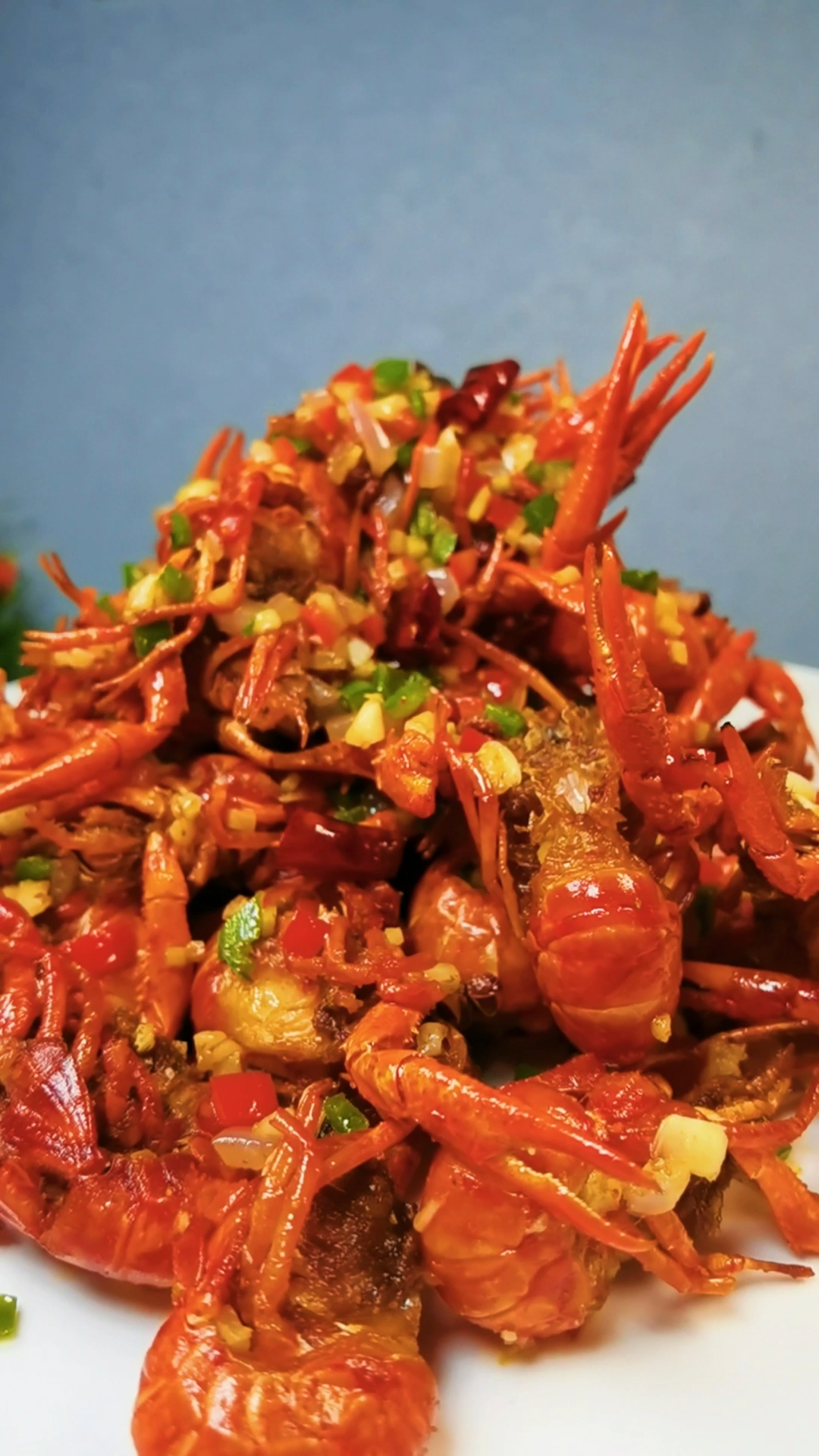 小龙虾#椒盐小龙虾,连壳都可以一起吃的,又香又脆.