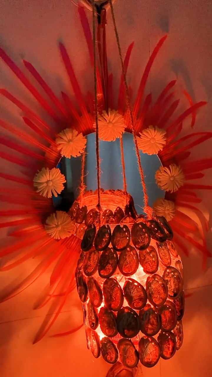 手工废物利用生蚝壳不要扔可以拿来做灯饰