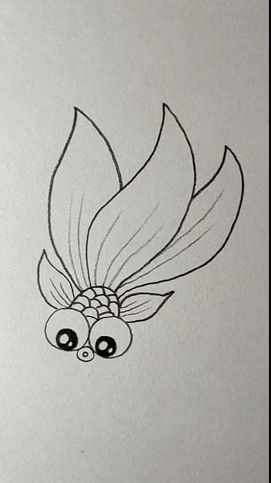 简笔画#可爱的小金鱼画法