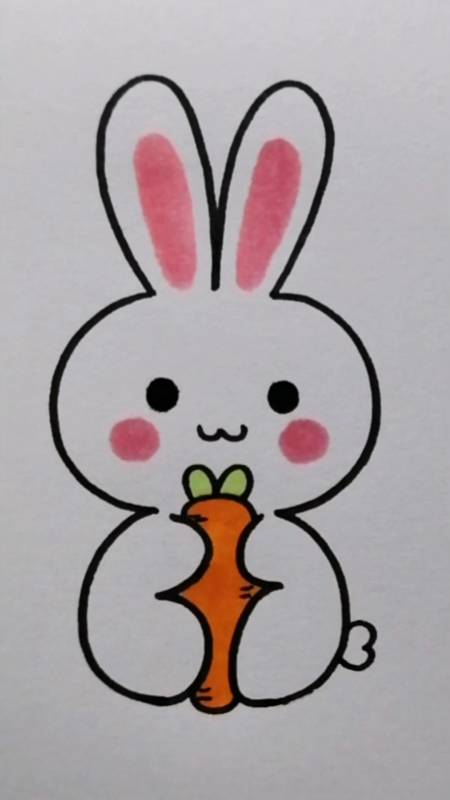 画画原来如此简单#数字3画小白兔,数数到底有几个3,好可爱鸭-度小视