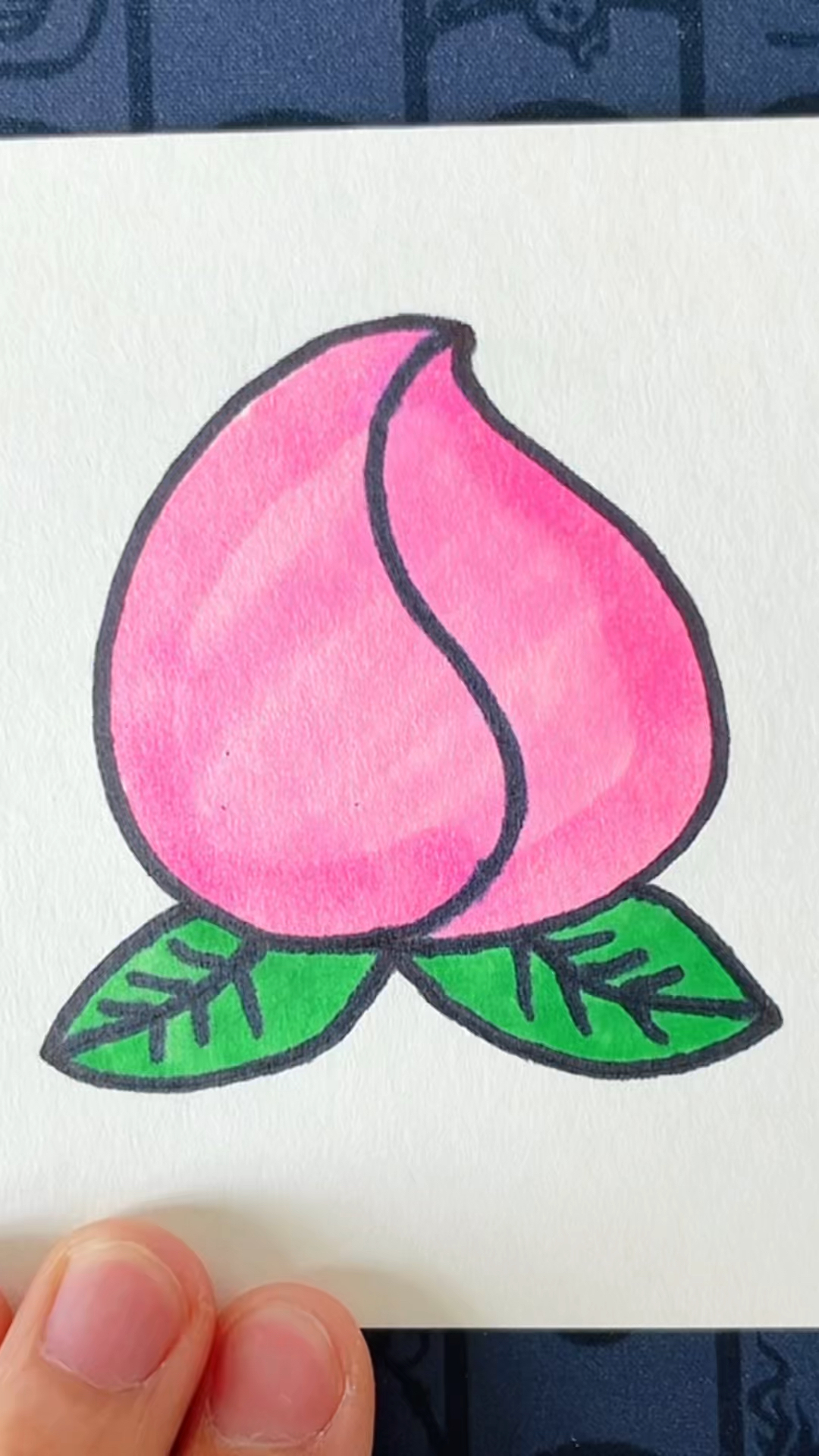 组队一起学画桃子吧一学就会简笔画育儿简笔画一起学画画育儿简笔画