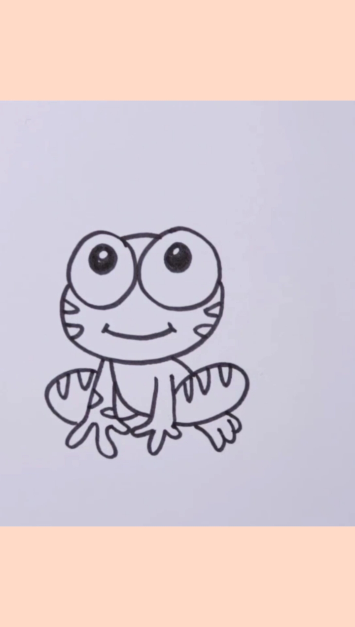青蛙画画 简笔画图片