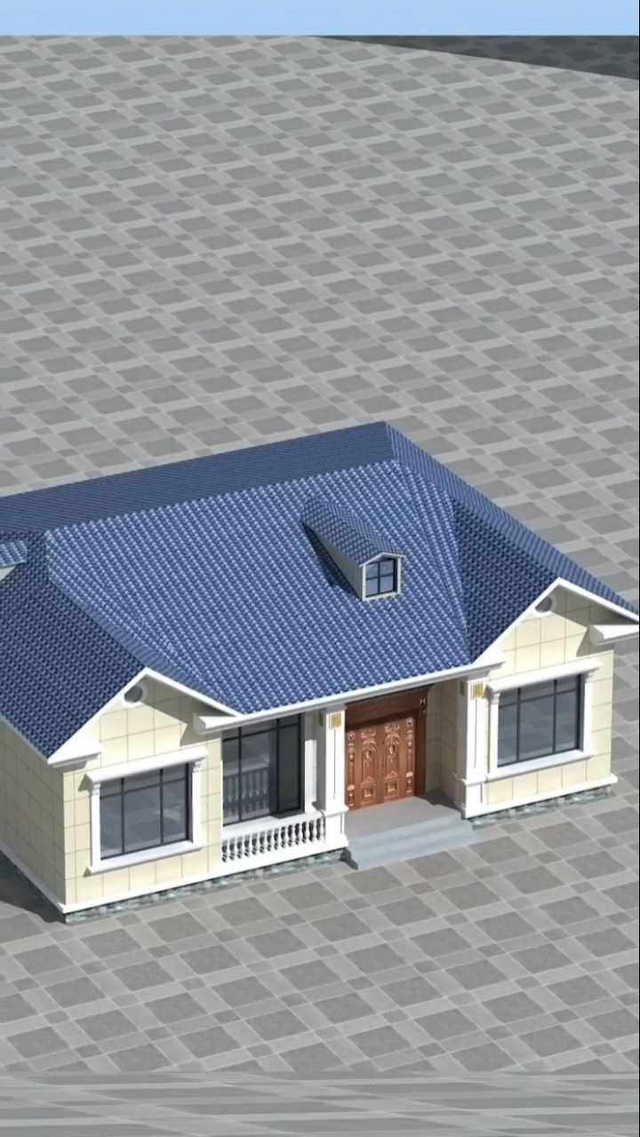 农村自建房#一层小洋房造价实惠也很实用