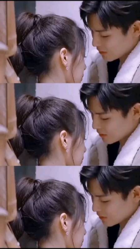 像极了偶像剧里霸道总裁强wen的感觉!杨超越侯明昊吻戏