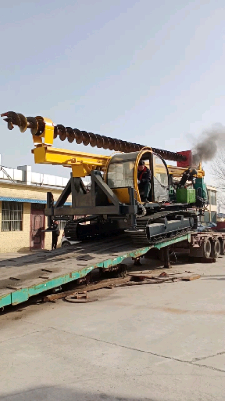 翔驰机械-12米螺旋钻机发货螺旋地基打桩机液压螺旋钻机履带长螺旋