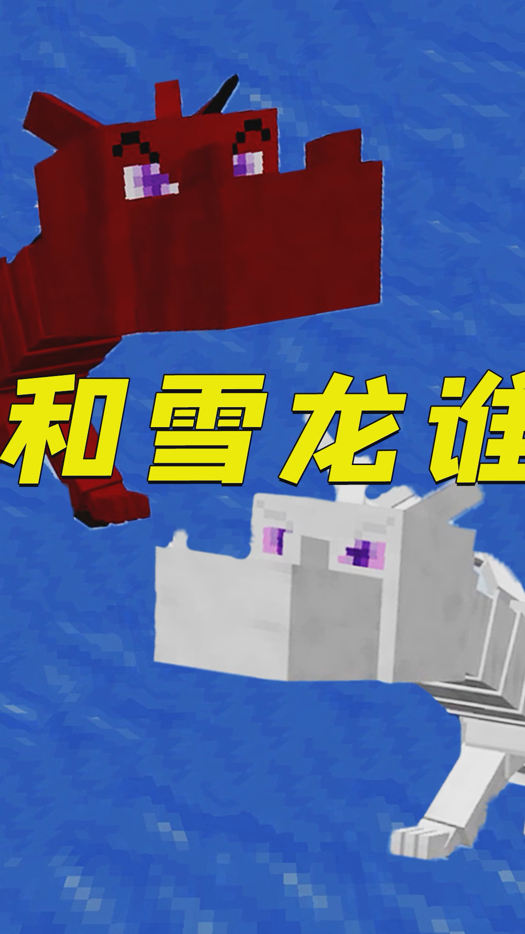 我的世界:雪龙和地狱龙谁最帅?潘总最爱它们的眼睛!-2