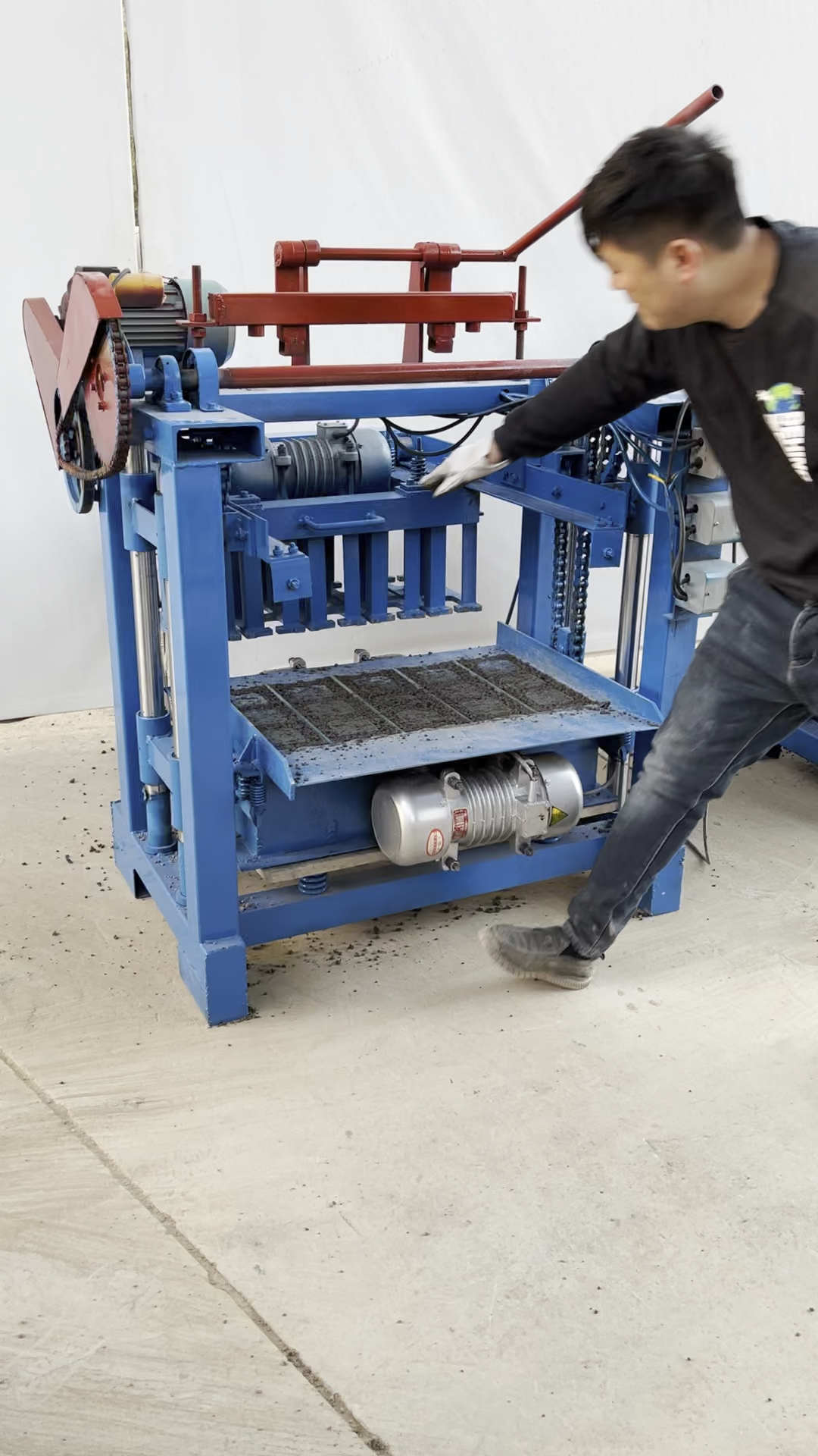 空心砖机#半自动水泥空心砖机