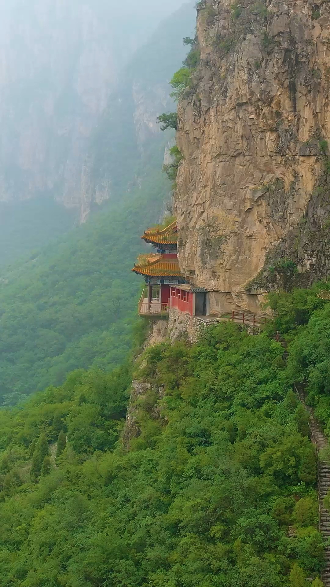 长治壶关悬崖上古建筑!壶关女娲洞-度小视