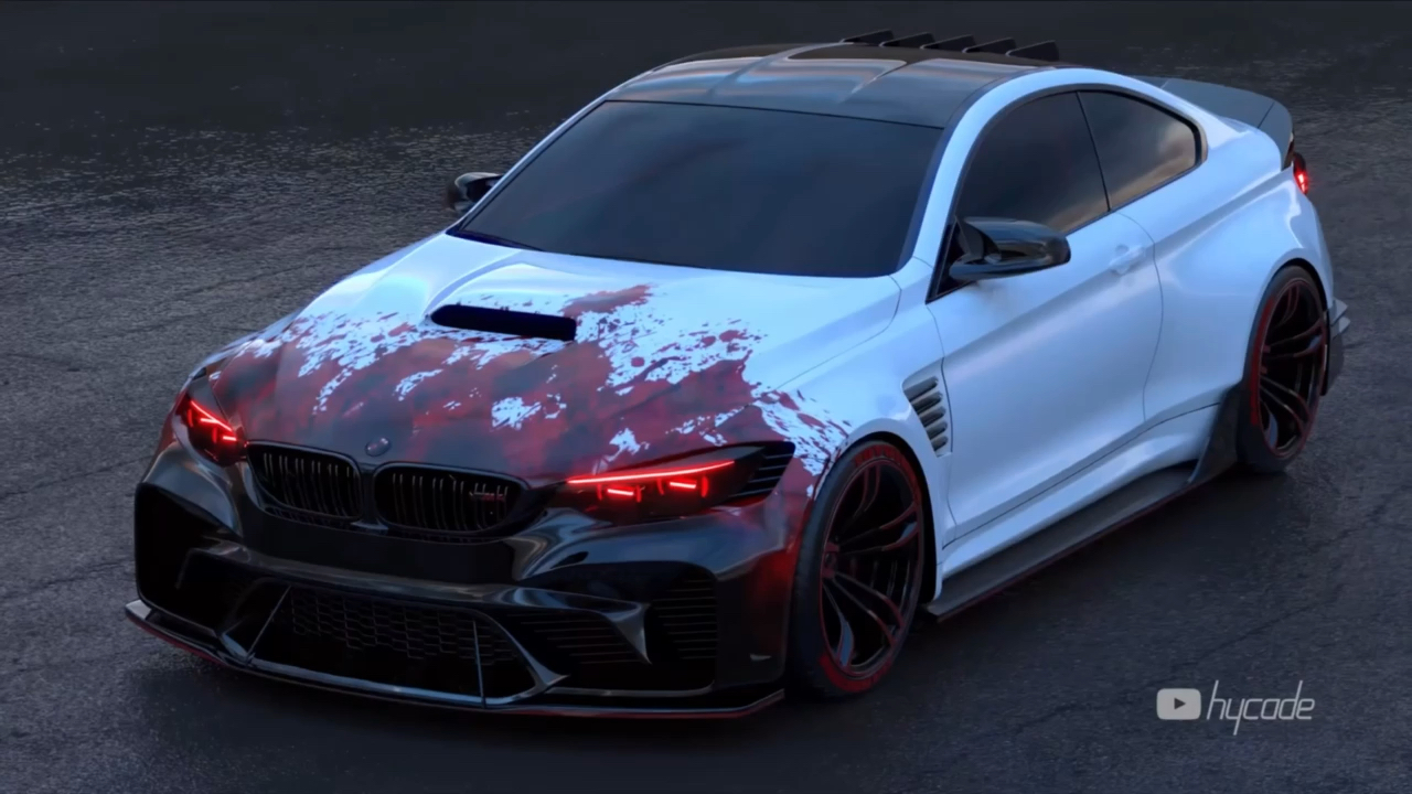 hycade|宽体低趴宝马m4这配色太帅了吧你多少天工资能入手一台模型车?