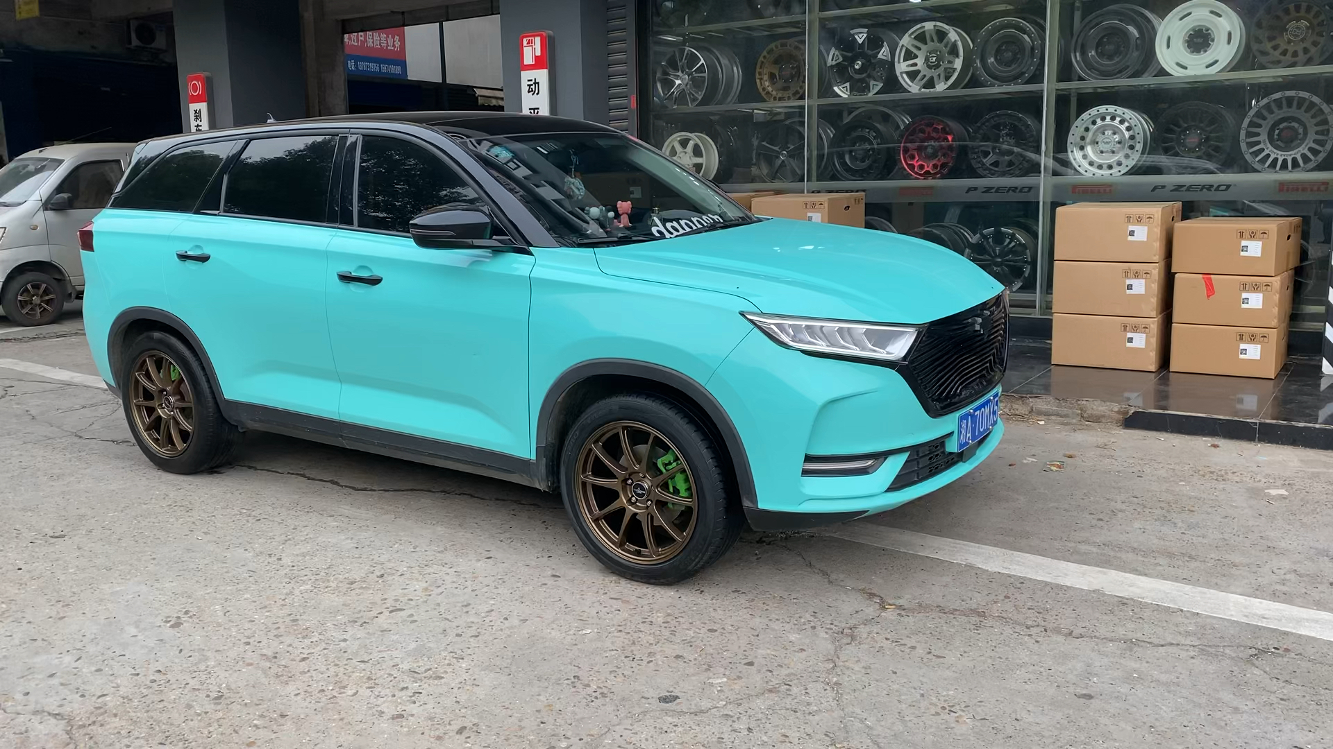 轮毂轮胎改装升级#欧尚x7轮毂轮胎改装升级:235/50r19