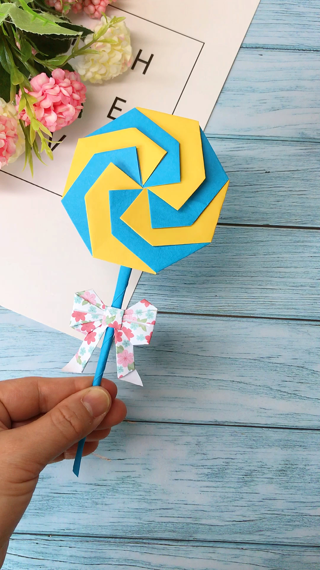 手工折纸折纸棒棒糖简单又好看