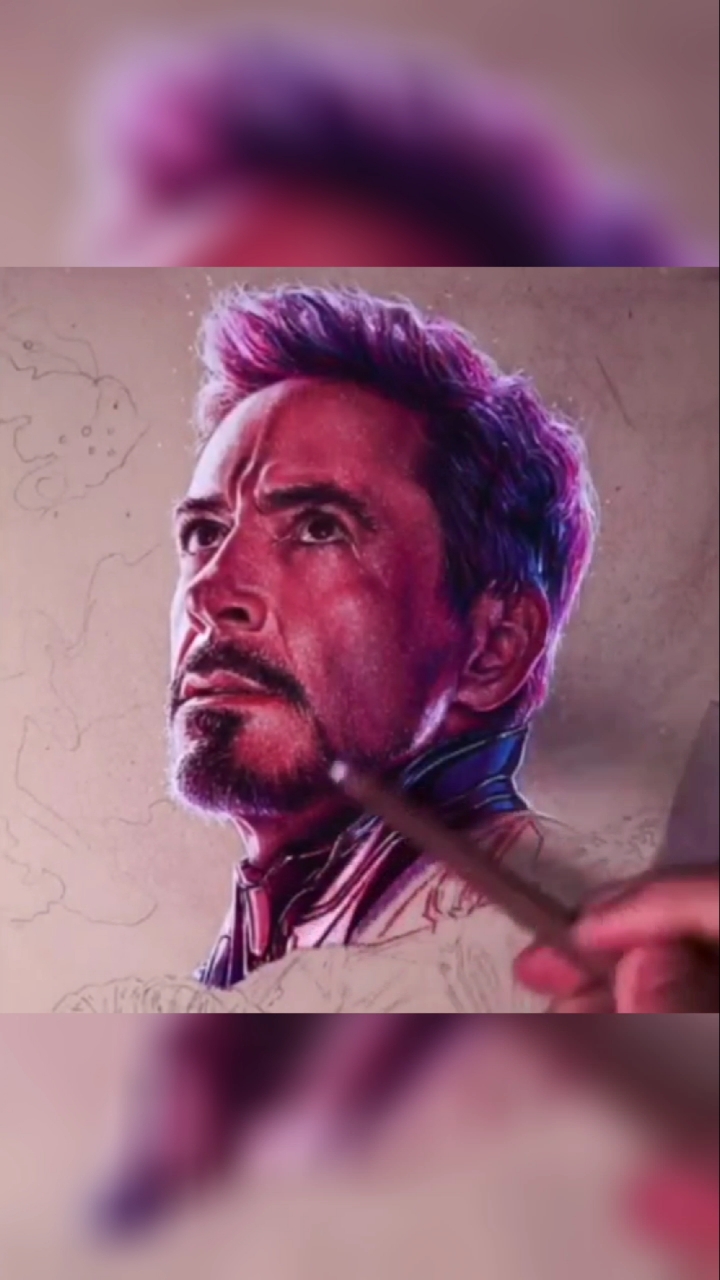 超写实彩铅复仇者联盟钢铁侠绘画过程这个也太牛了吧