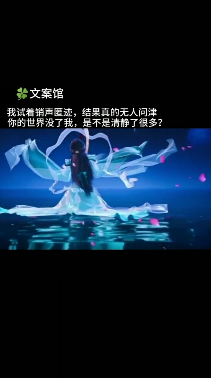 扎心情感语录#我试着销声匿迹,结果真的无人问津你的世界没了我,是不