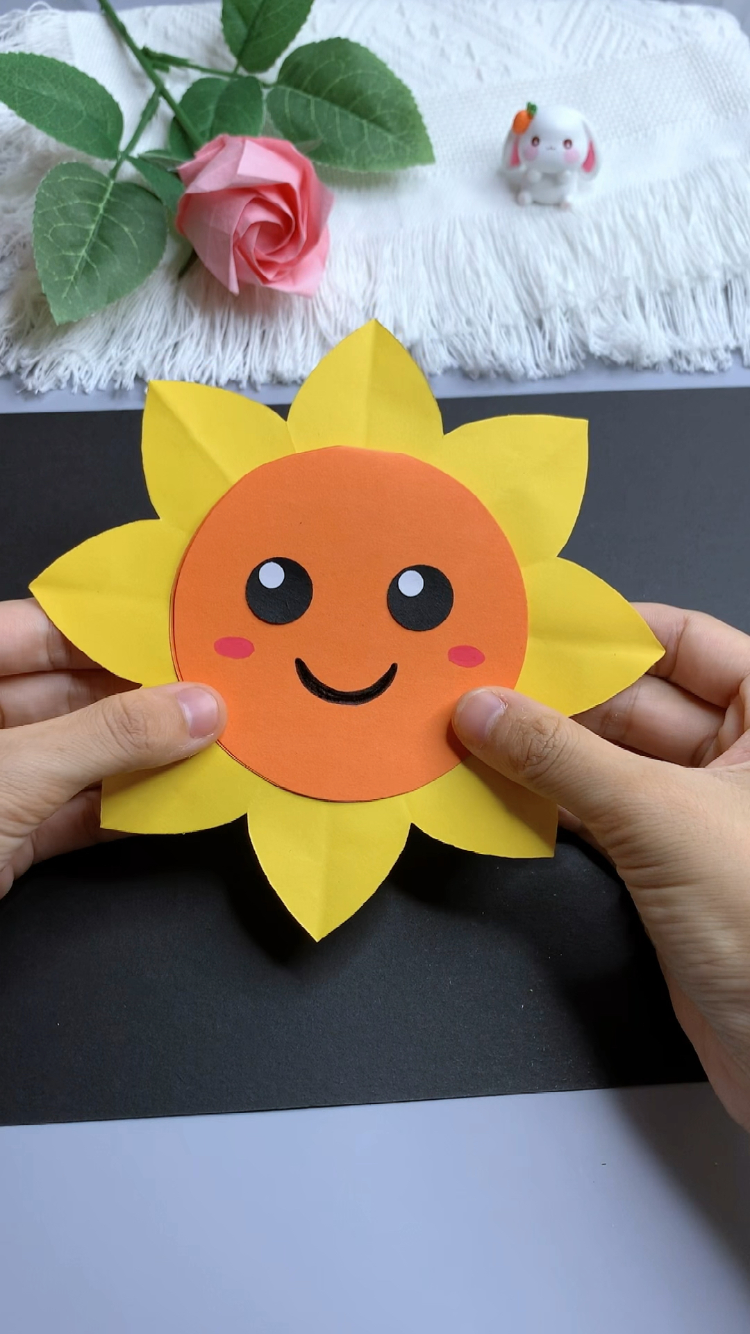 超级简单的向日葵贺卡一看就会学会了教师节送给老师