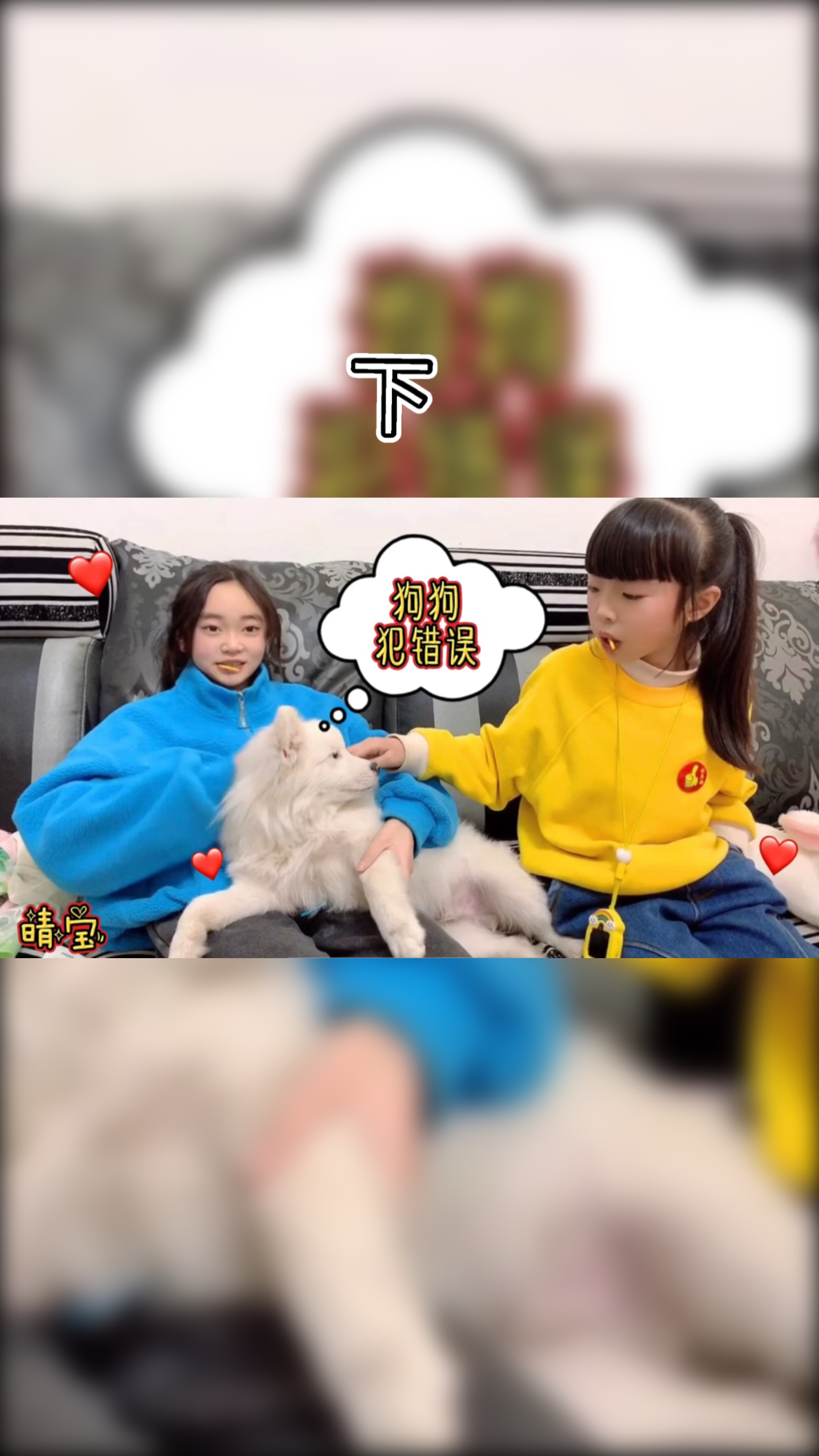 晴宝家狗狗犯错误,直接在沙发上刨坑尿到上面,还和