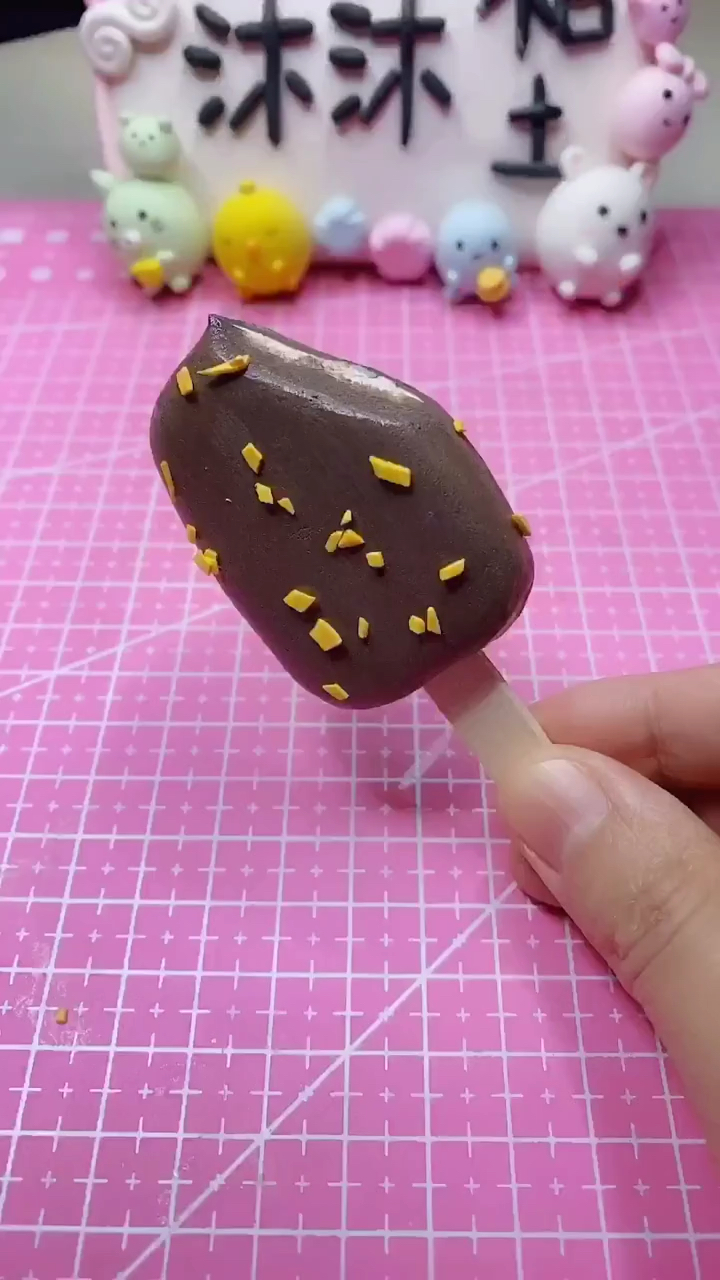 超轻粘土#粘土巧克力雪糕