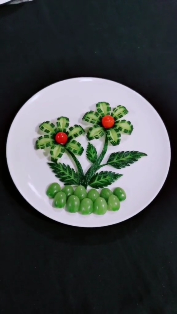 黄瓜也能做出最美的花式拼盘太美了!