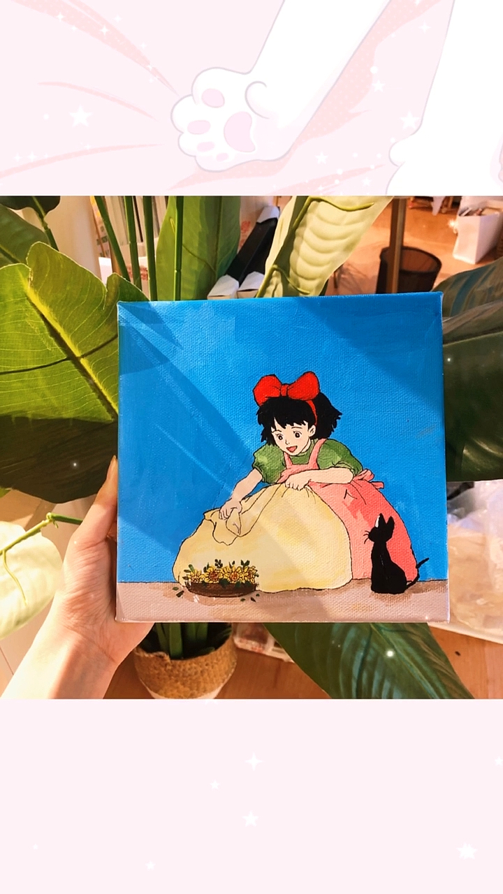 画画原来如此简单超可爱的宫崎骏动漫魔女宅急便绘画教程丙烯颜料