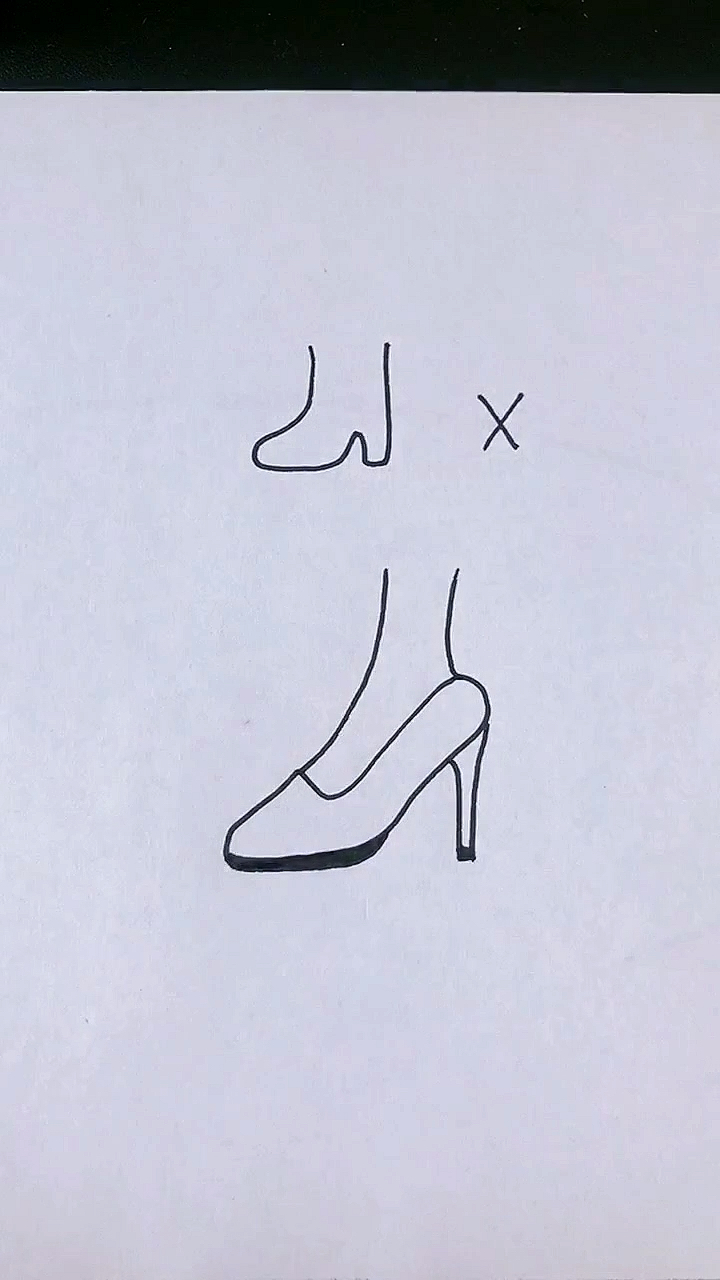 简笔画#高跟鞋教程