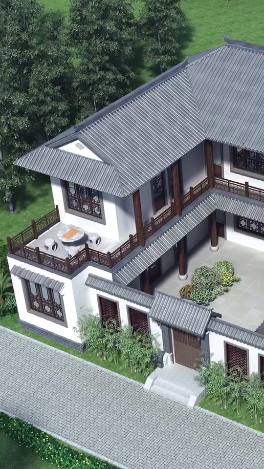 农村自建房#上有天堂,下有苏杭,苏式的四合院也是气质卓绝,典雅大方