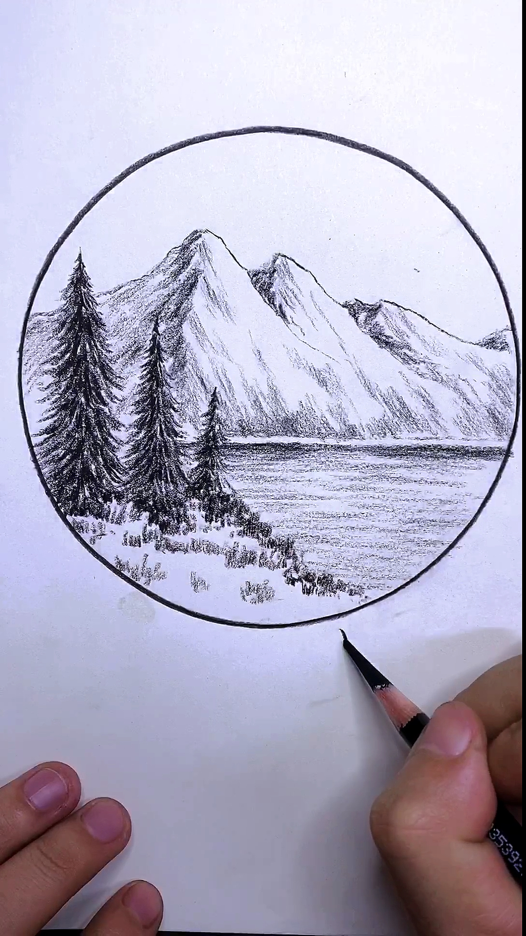 你喜欢的样子我都有#教你画炭笔意境小风景-度小视