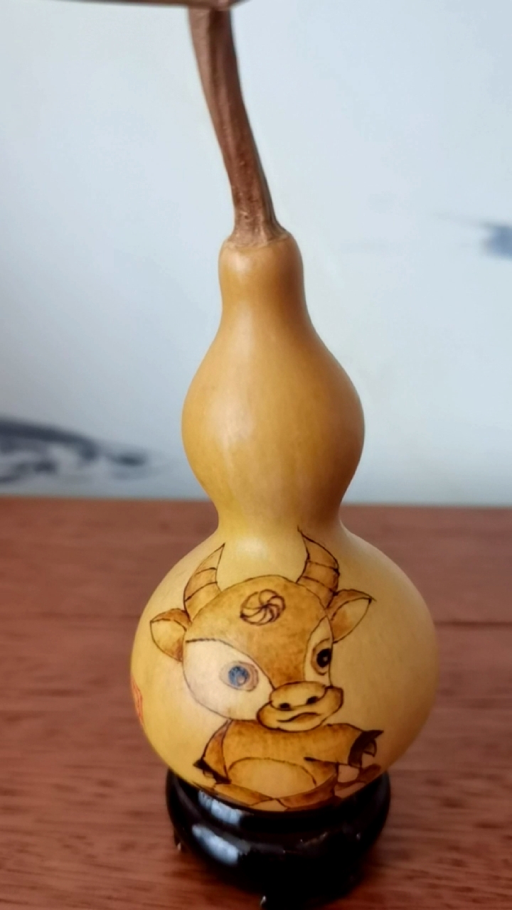 民间艺术#烙画十二生肖丑牛