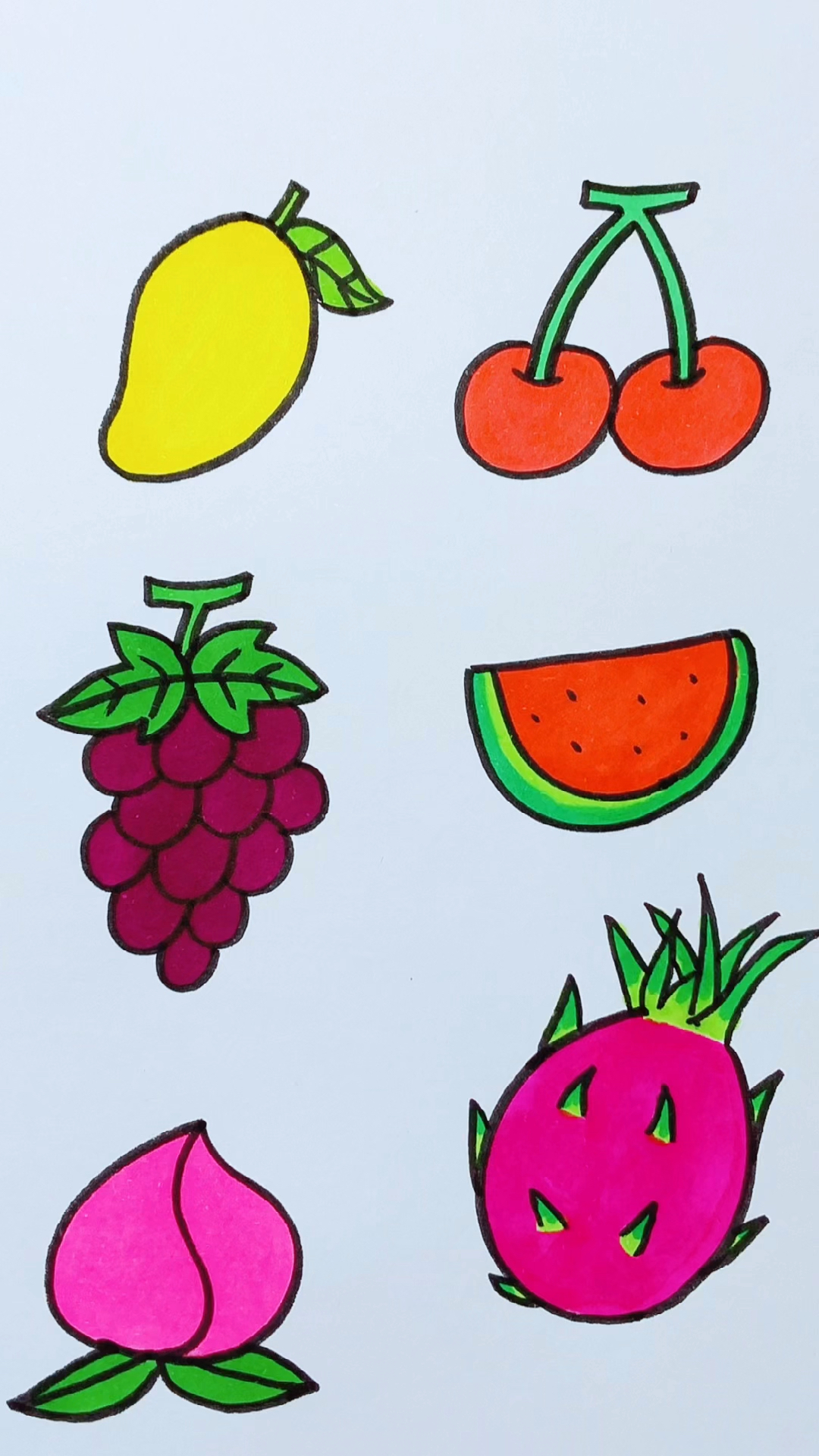 各种水果简笔画卡通图片