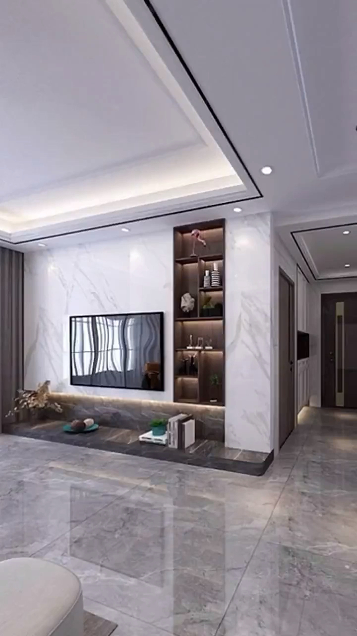 电视背景墙#现代轻奢悬空背景墙