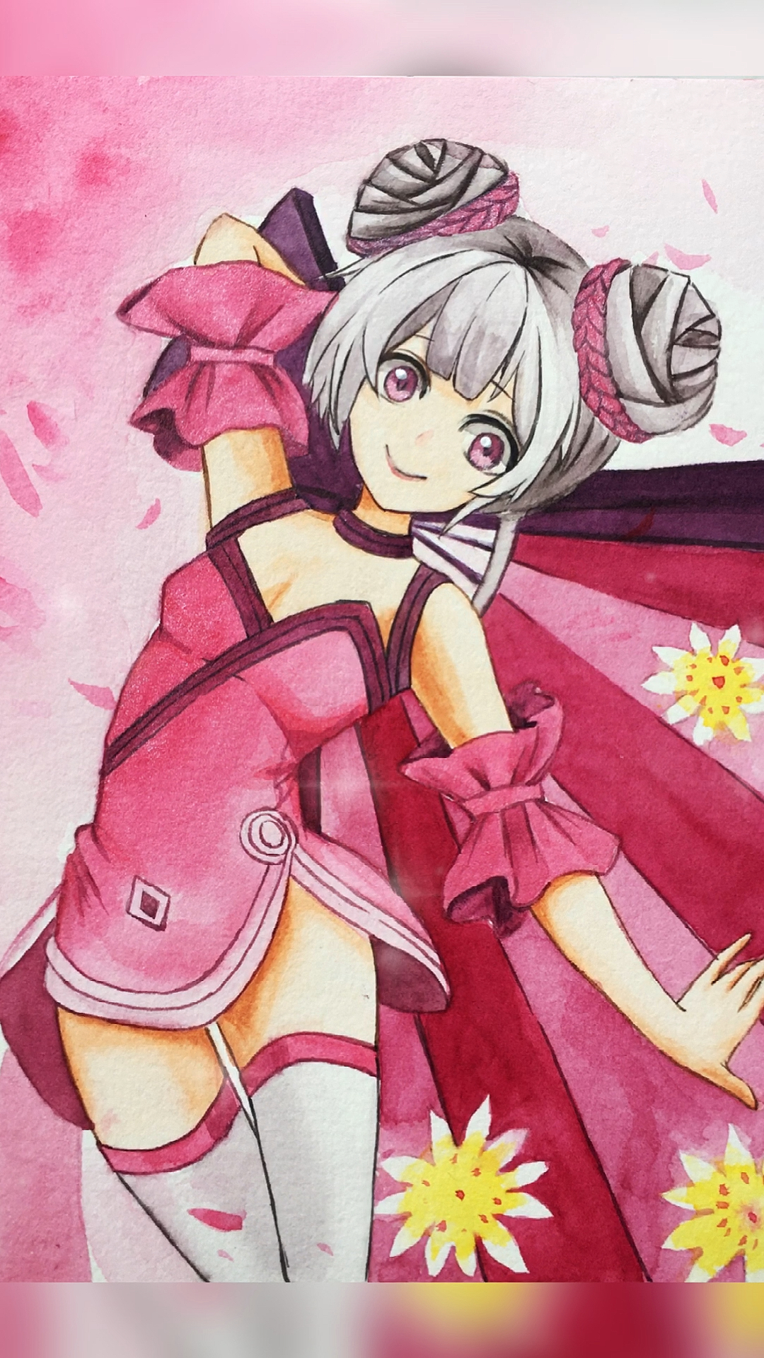 王者荣耀小乔#水彩画小乔原皮～下个视频出哪个角色呢?