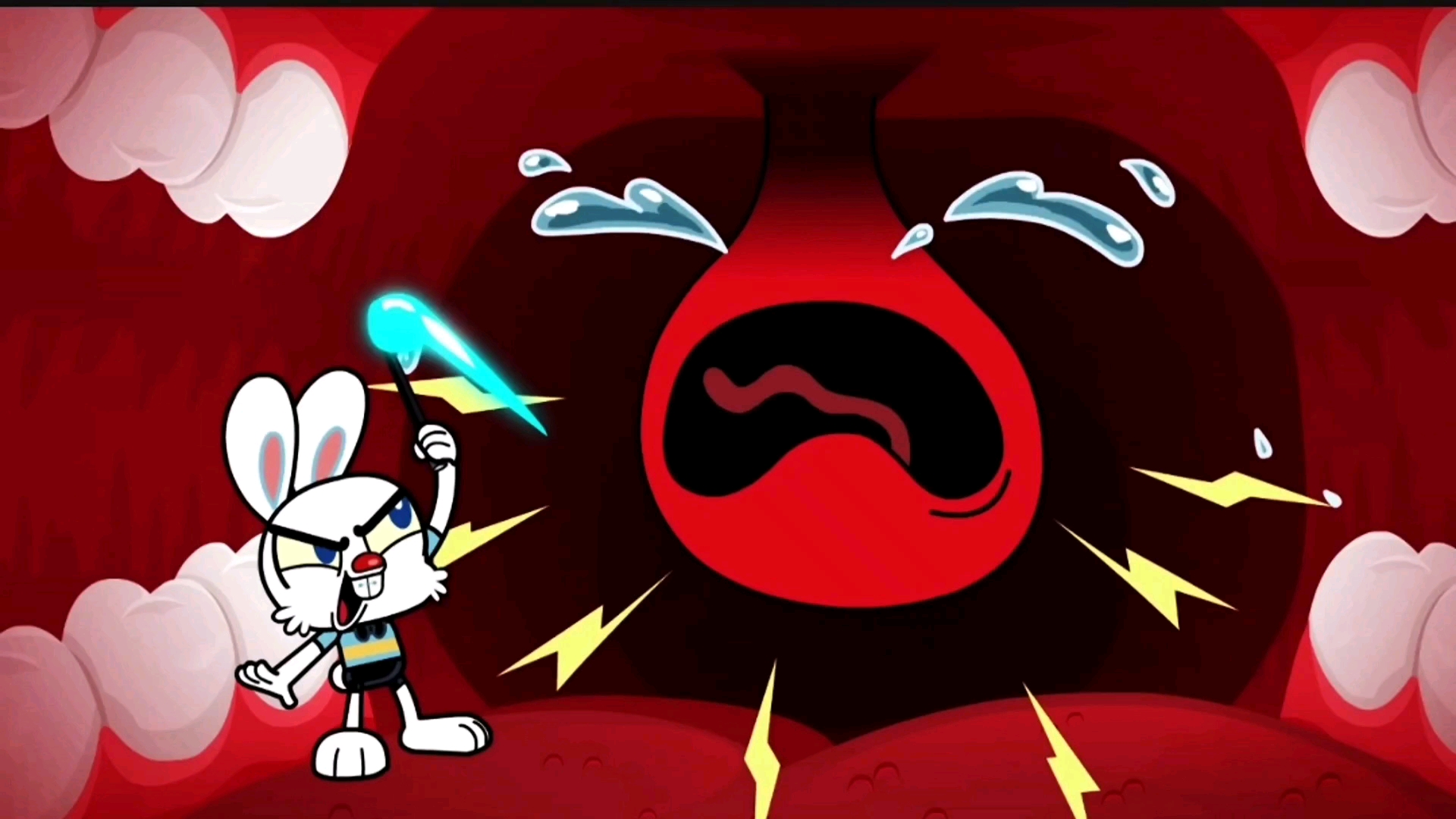 原创动漫哈里演出的时候嗓子发炎了关键时刻小白兔出手帮助了他