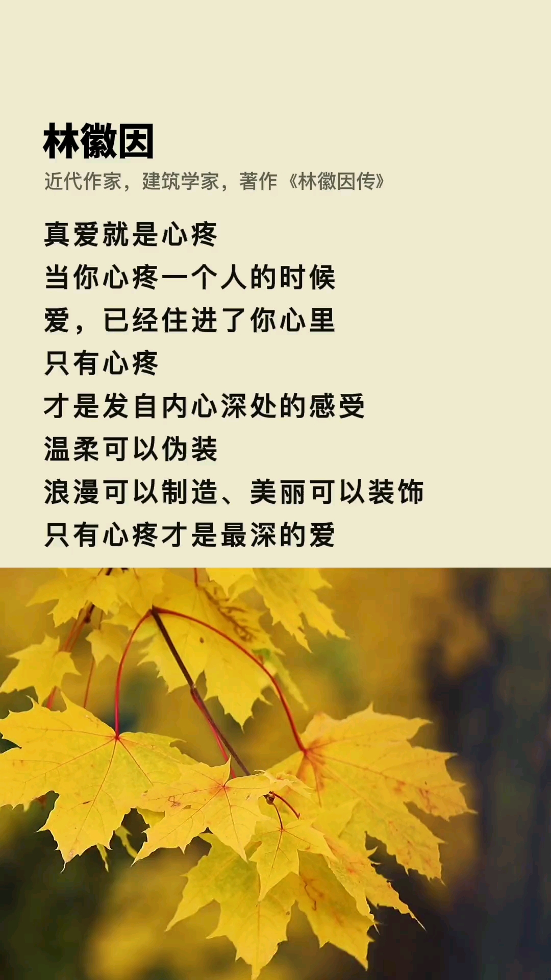 林徽因#林徽因:真爱就是心疼.