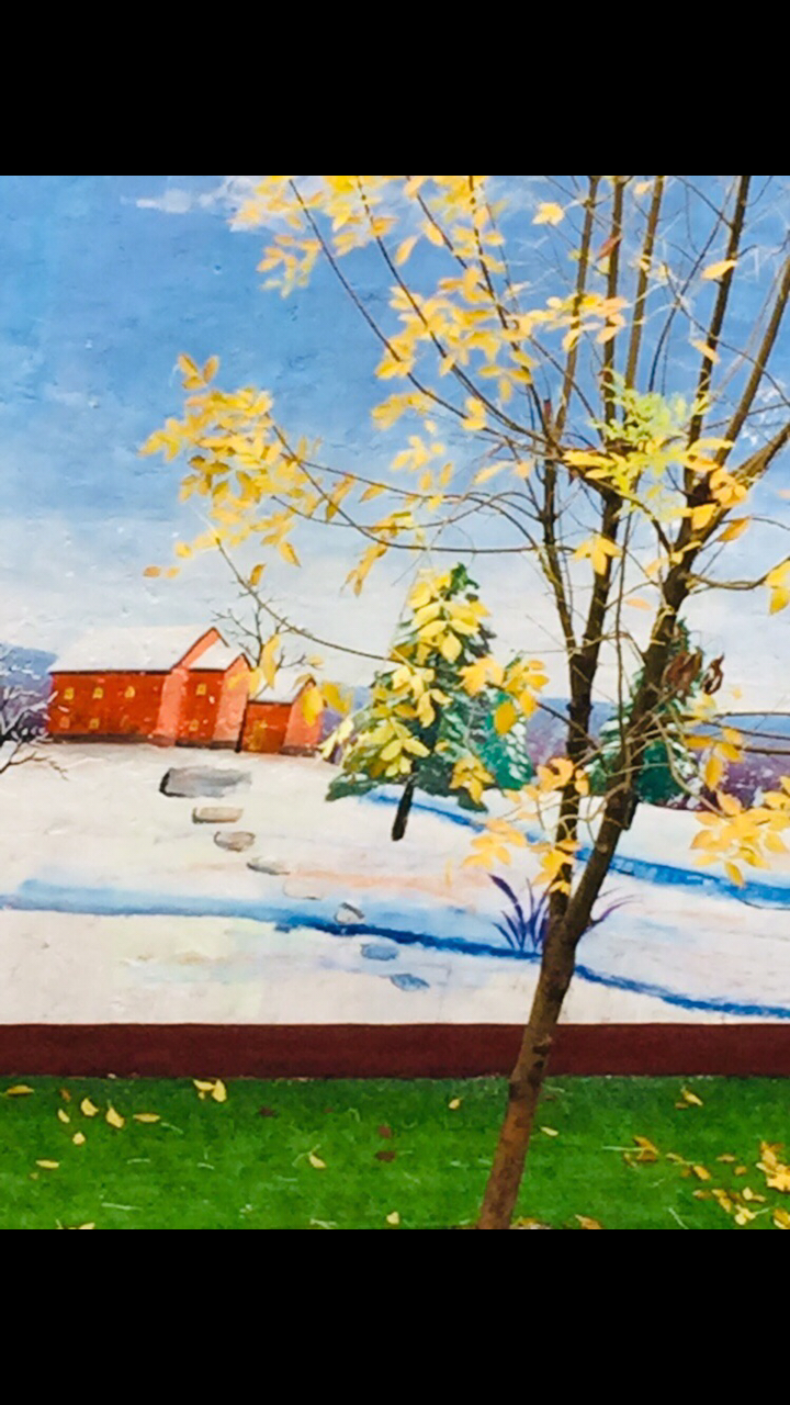 过好冬天#幼儿园里的墙画,真漂亮