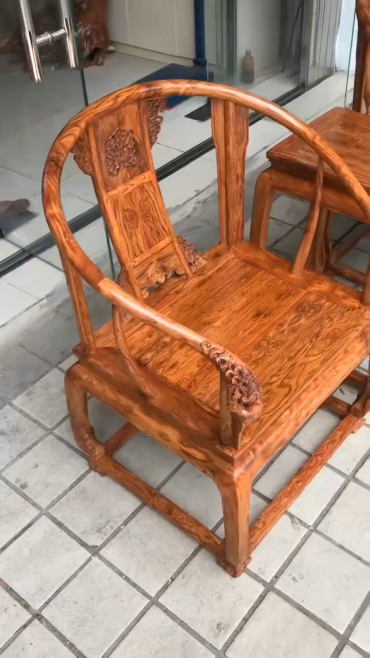 海南黄花梨皇宫椅三件套